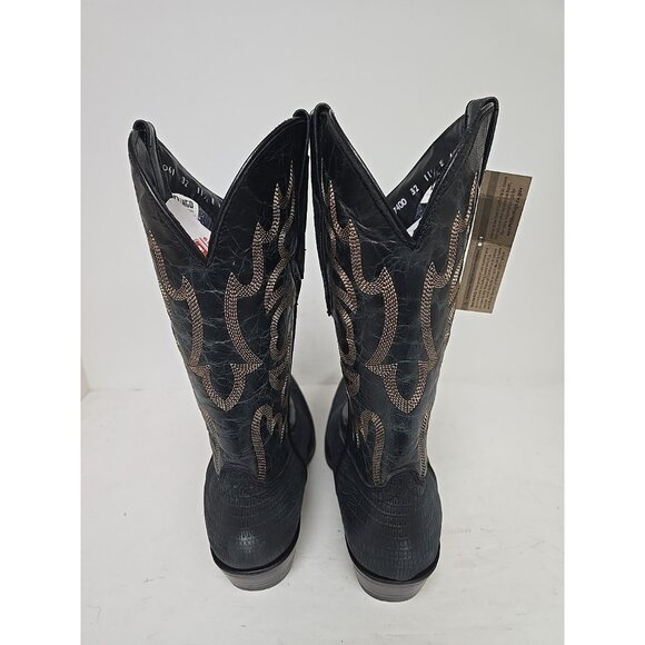 Dingo Men's DI 107 The Duke Snip Leather Pull On Western Boot Navy Size 10D - Picture 3 of 6